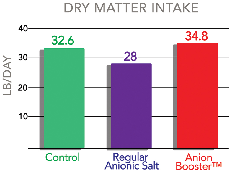 Anion Dry Matter Intake Chart